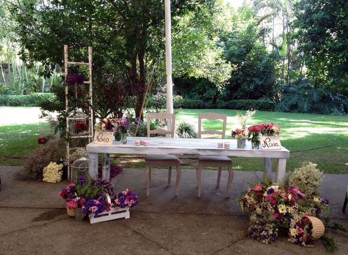 Mesa de novios vintage