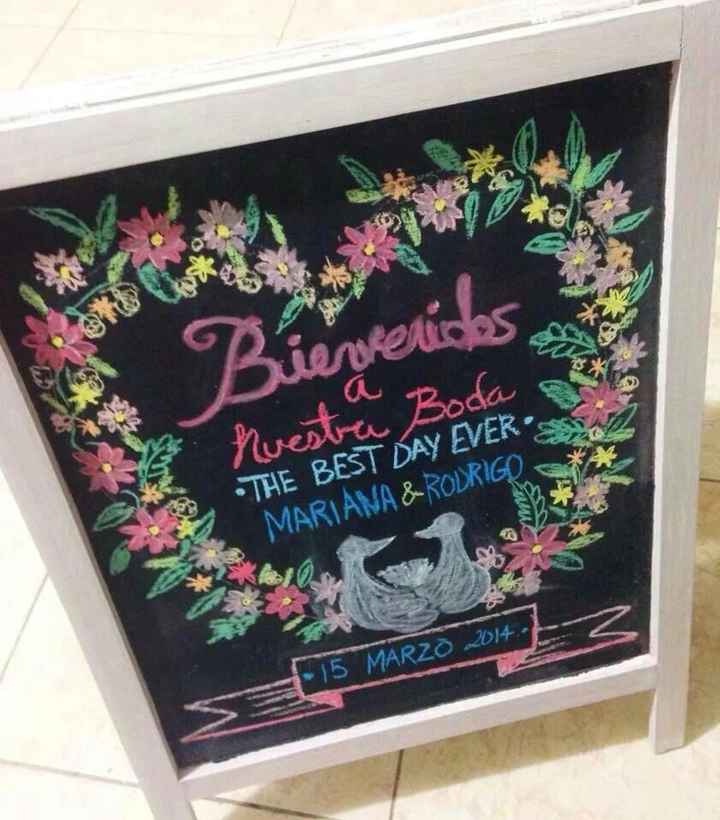 Pizarra de Bienvenida