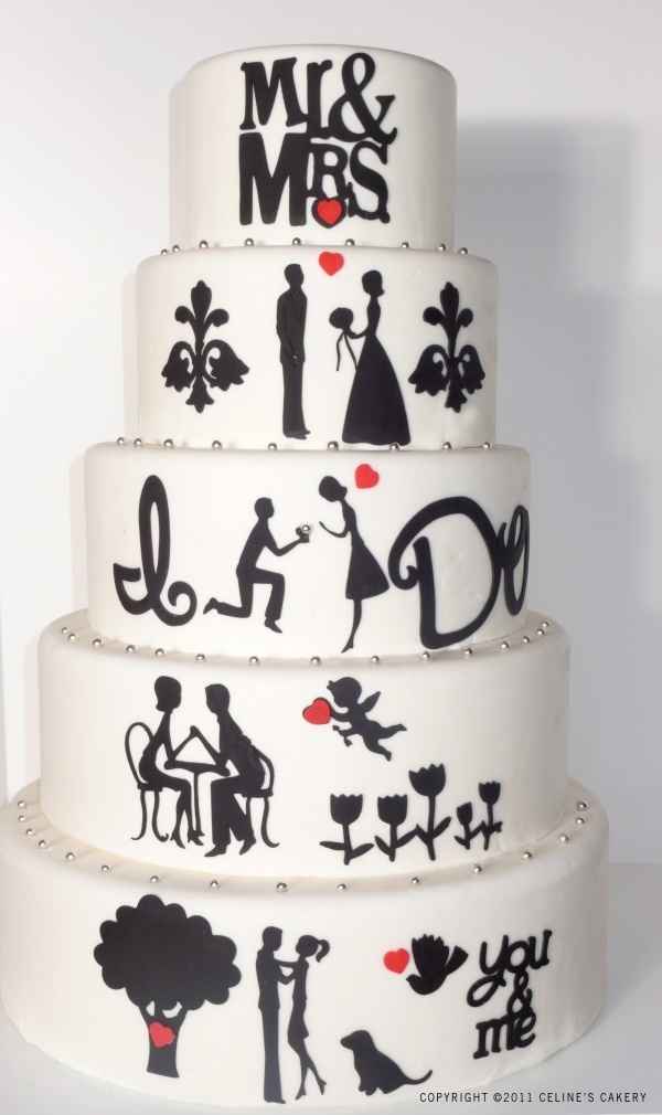 Pastel de boda con historia
