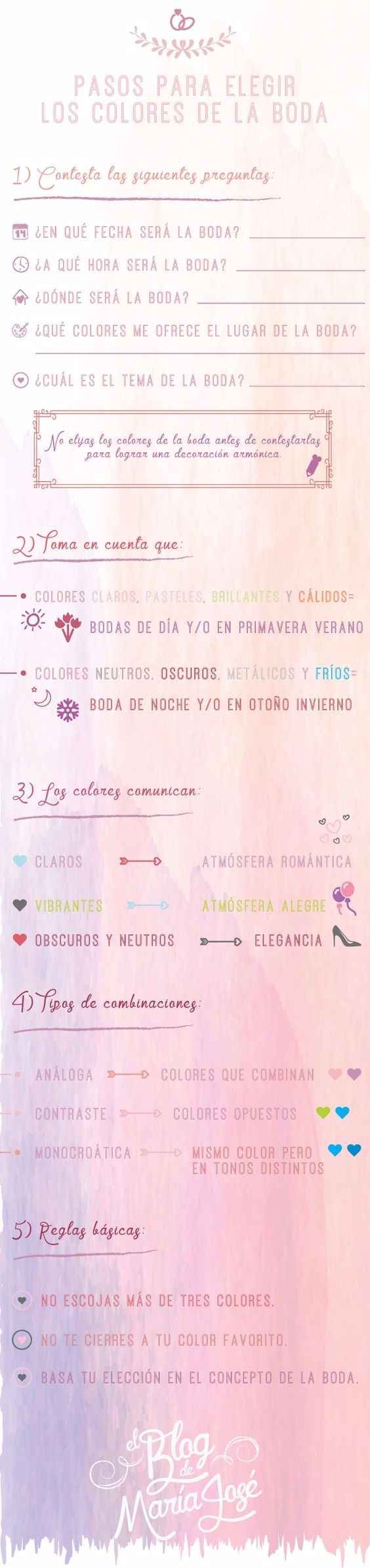 Como escoger el color perfecto para la boda?