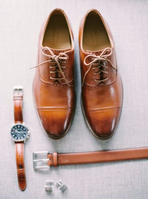 Zapatos cafés para el novio 1