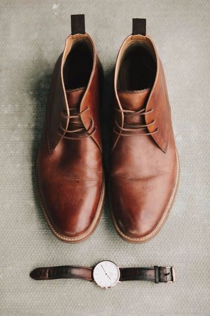 Zapatos cafés para el novio 4