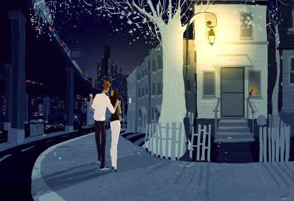 Dar un paseo de noche.