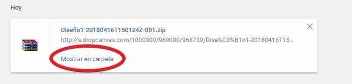 Una vez que lo descargue, les aparecerá este mensaje donde lo siguiente será dar click en "mostrar e