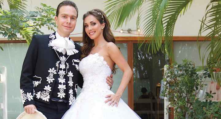 Anahí y el gober de Chiapas, Manuel Velasco en su boda Charra 