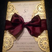 Blondas doradas para invitaciones - 1