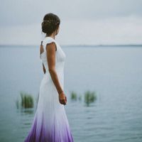  Vestidos de novia con toques en color MORADO - 1