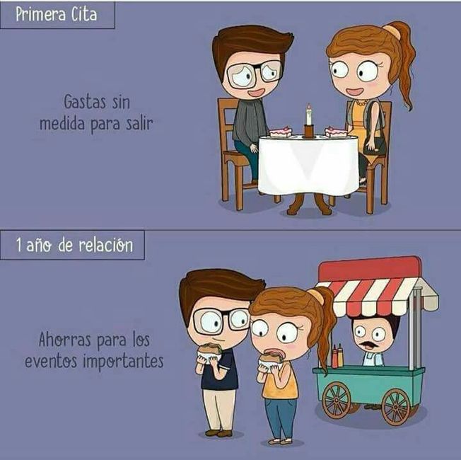 1ra cita vs 1 año de relación! 😏 7