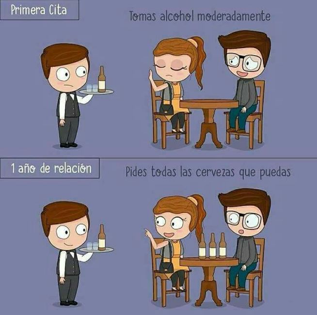 1ra cita vs 1 año de relación! 😏 8