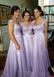 Vestidos de dama tonos morado. - 9