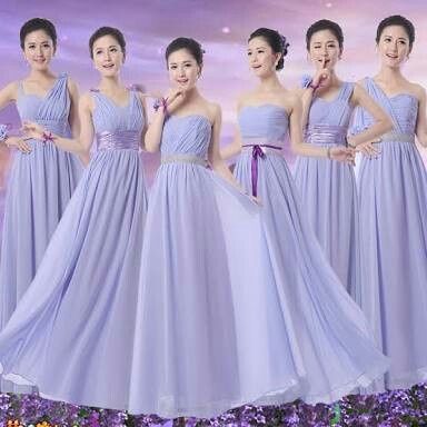 Vestidos de dama tonos morado. - 15