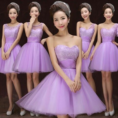 Vestidos de dama tonos morado. - 24