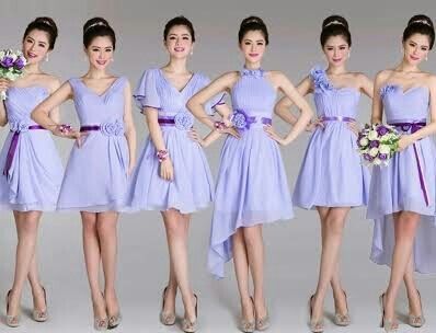 Vestidos de dama tonos morado. - 27