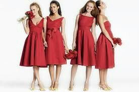 Vestidos de dama tonos rojos - 3