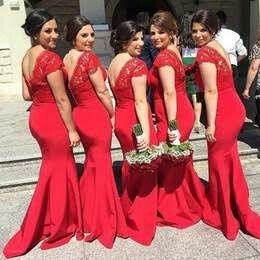 Vestidos de dama tonos rojos - 16
