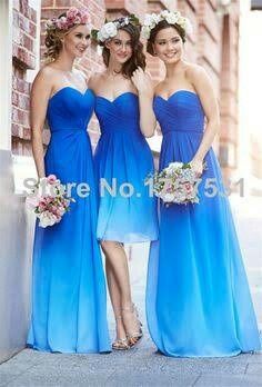 Vestidos de dama tonos azules - 4