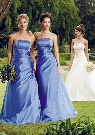Vestidos de dama tonos azules - 10