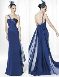 Vestidos de dama tonos azules - 25