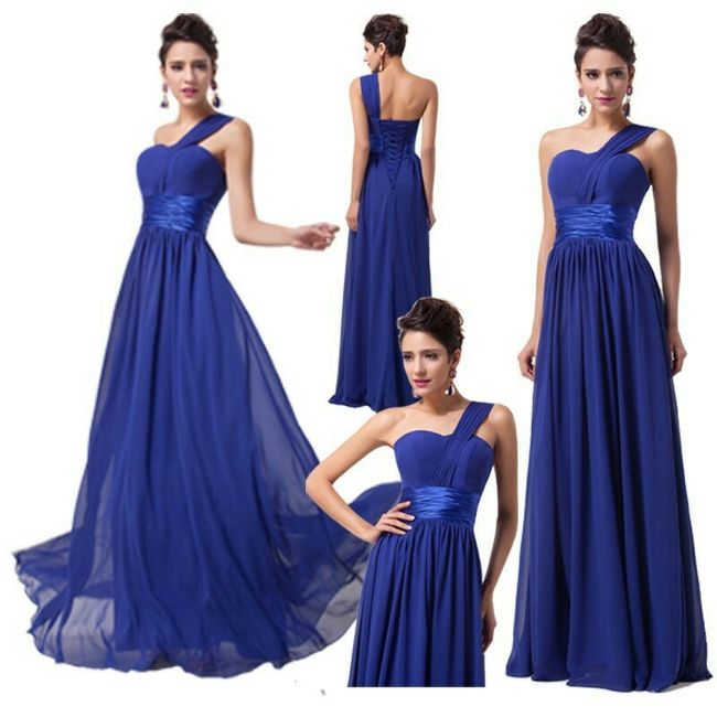 Vestidos de dama tonos azules - 26