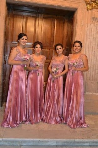 Vestidos de dama tonos rosa - 4