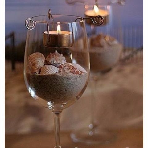 Centros de mesa con copas