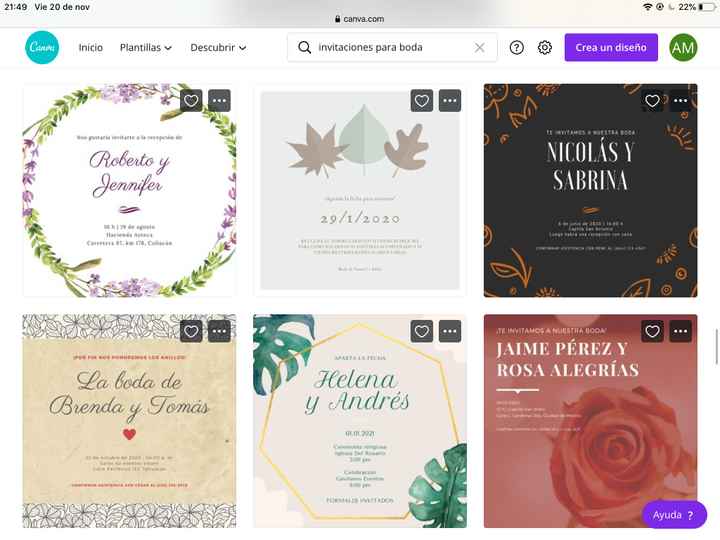 Invitaciones diseño tu mismo o mandarlas a hacer - 1