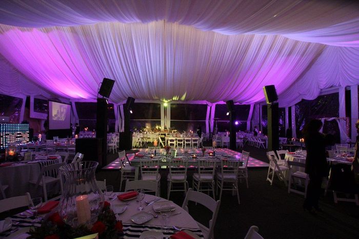 El jardín e iluminación