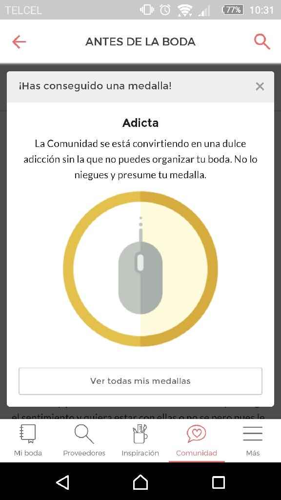 Mi nueva medalla... novia adicta... y si! - 1