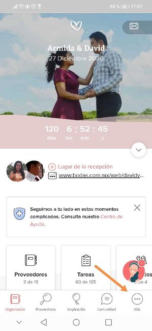 Alguien podría explicarme como agregar la cuenta del novio? 2