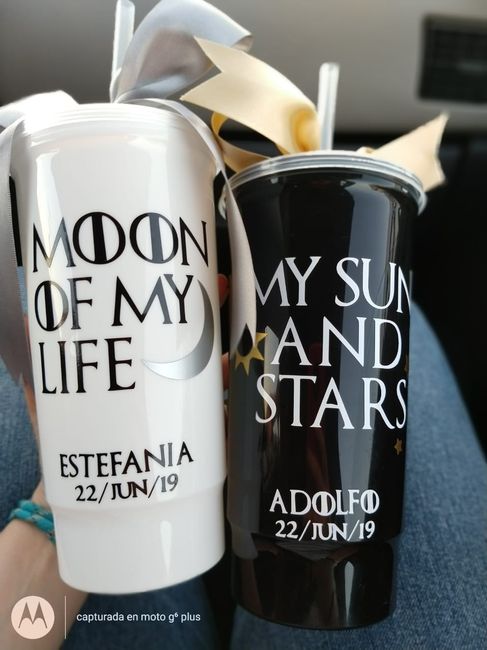 Vasos de novios estilo Game of thrones