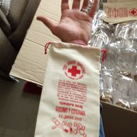 Quedamos un poco impactados por el tamaño de los costales anticruda xD