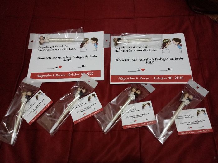 Detalles padrinos, testigos y damas💕 2