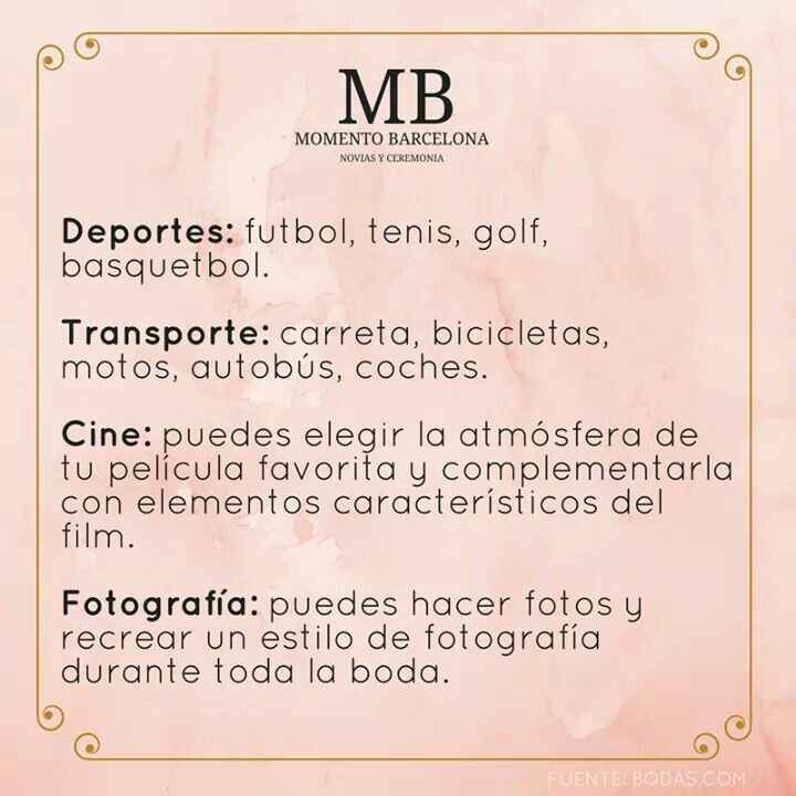 Temáticas de boda - 5