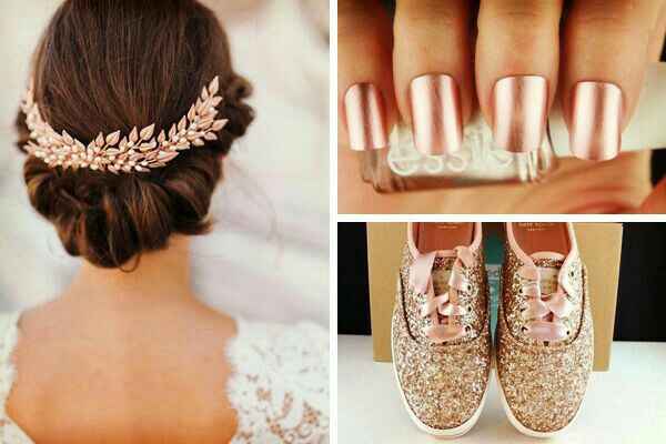 Combinaciones de colores en dorado y rosa - 17