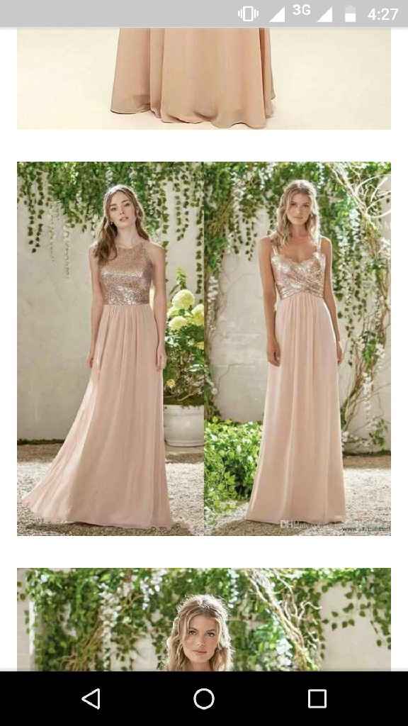 Vestidos bridesmaids, Rosè gold 💕🌹 - 1