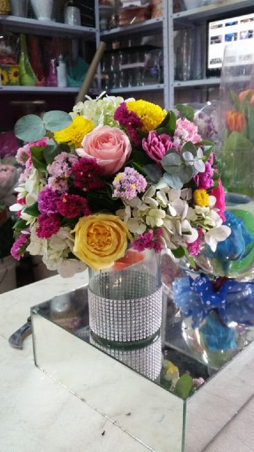 Centros de mesa en peceritas - 1