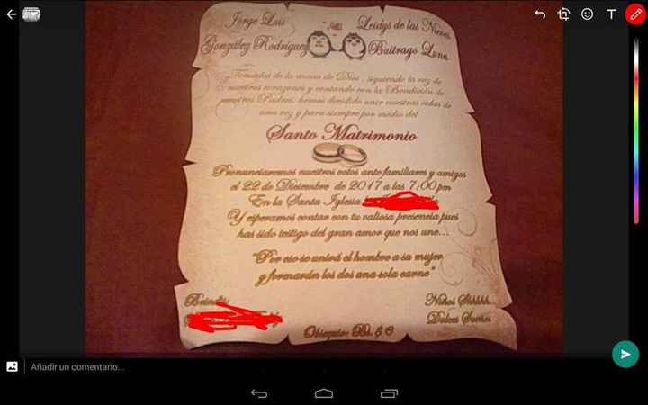 mi sencillas pero hermosas invitaciones