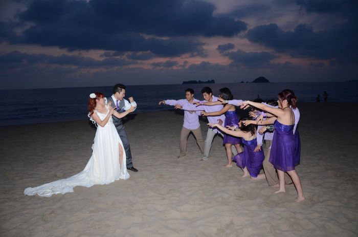 Pose con las damas y damos de honor