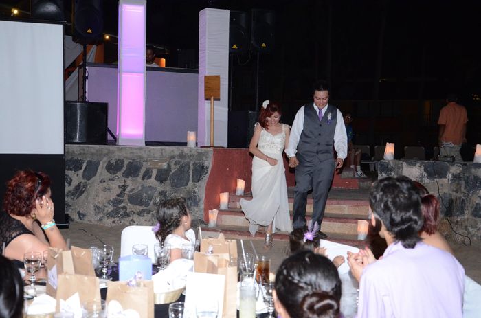 Llegando a la recepcion 