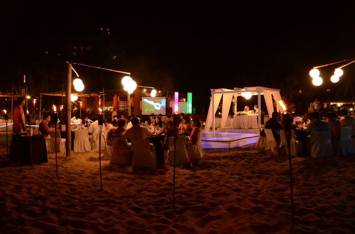 Vista de la recepción de la boda