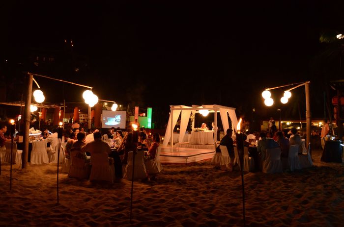 Vista de la recepción de la boda