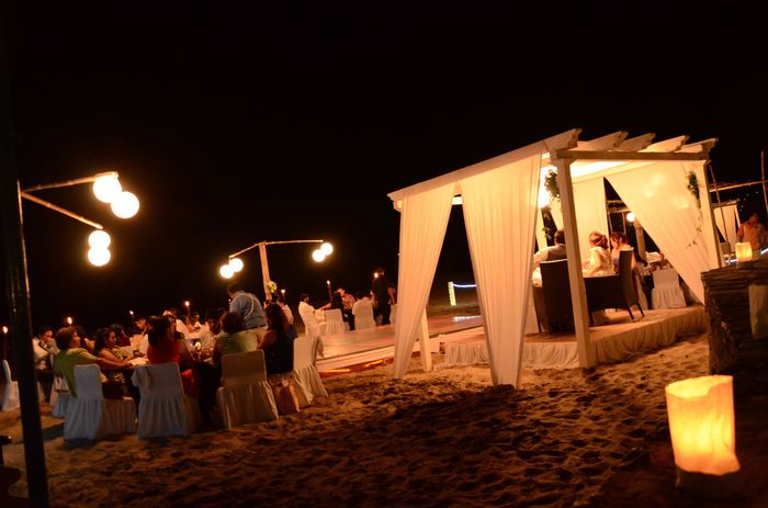 Vista de la recepción de la boda