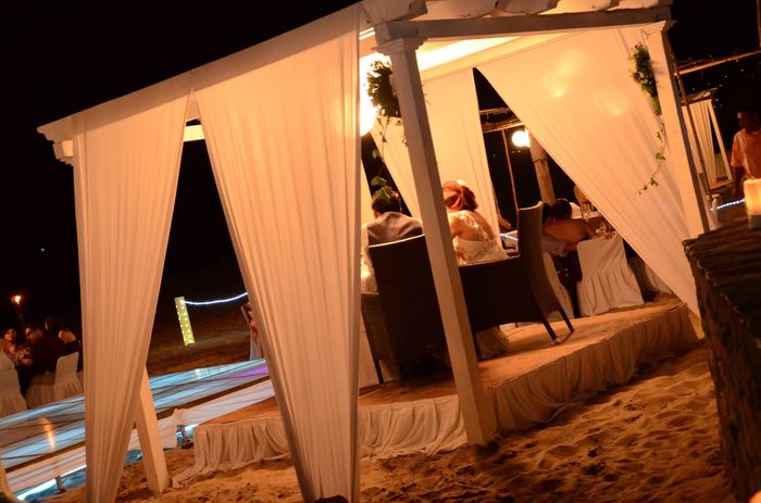 Vista de la recepción de la boda