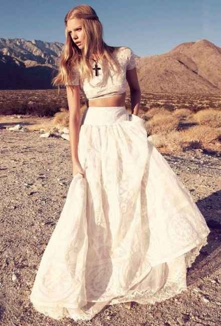 Crop top para la novia