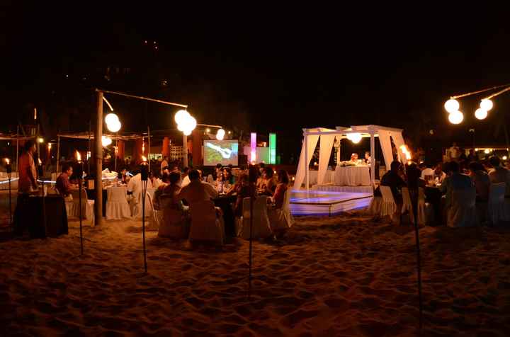 Vista de la recepción de la boda