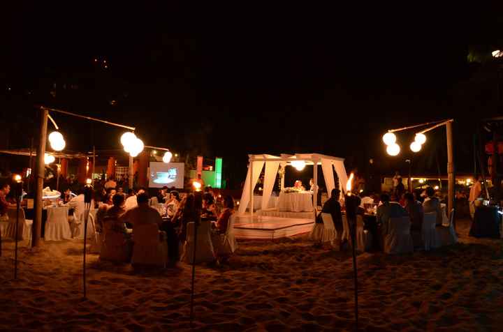Vista de la recepción de la boda