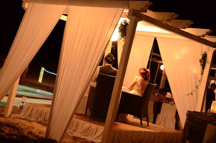 Vista de la recepción de la boda