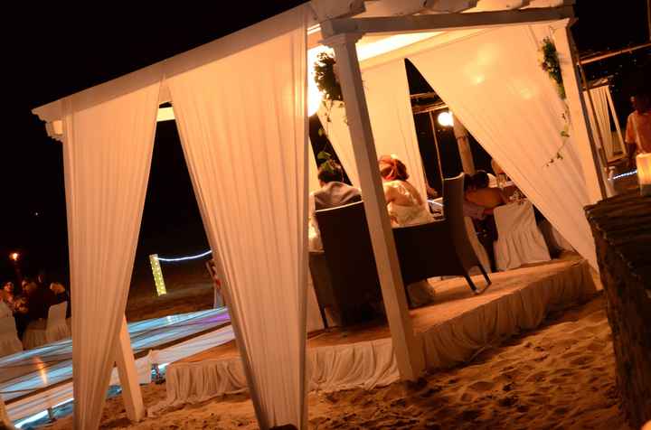 Vista de la recepción de la boda