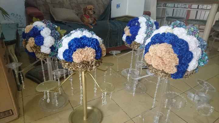 Centros de mesa armados en casa