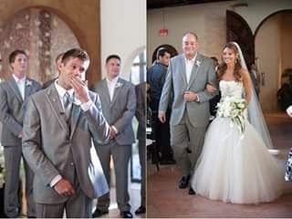 Su reaccion al vernos vestidas de novia - 11